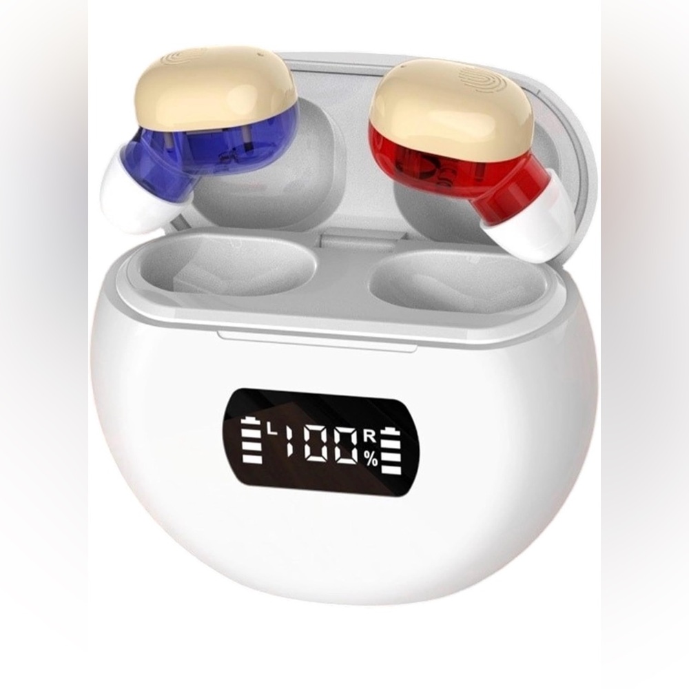 Discreet Rechargeable Hearing Aids Noise Canceling 100Hr Battery for Seniors